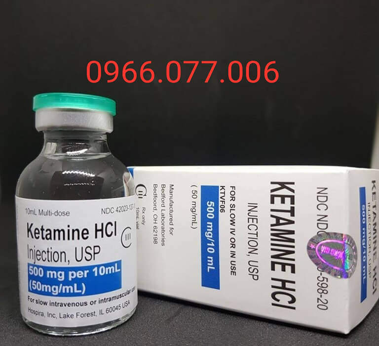 Thuốc mê Ketamine HCL 500mg/ml dạng tiêm tĩnh mạch