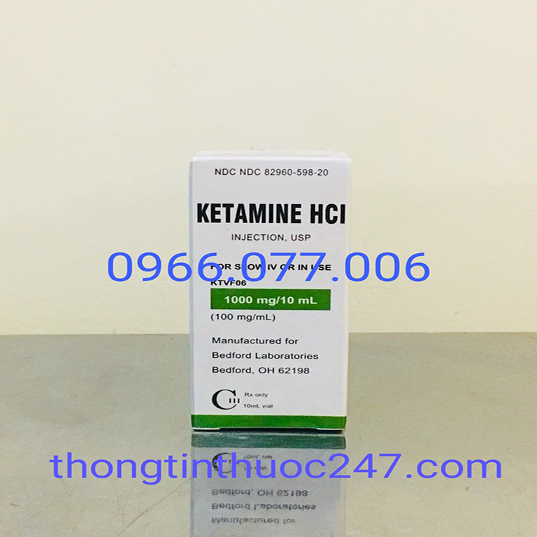 Thuốc ngủ mê dạng nước Ketamine HCL 1000mg/ml